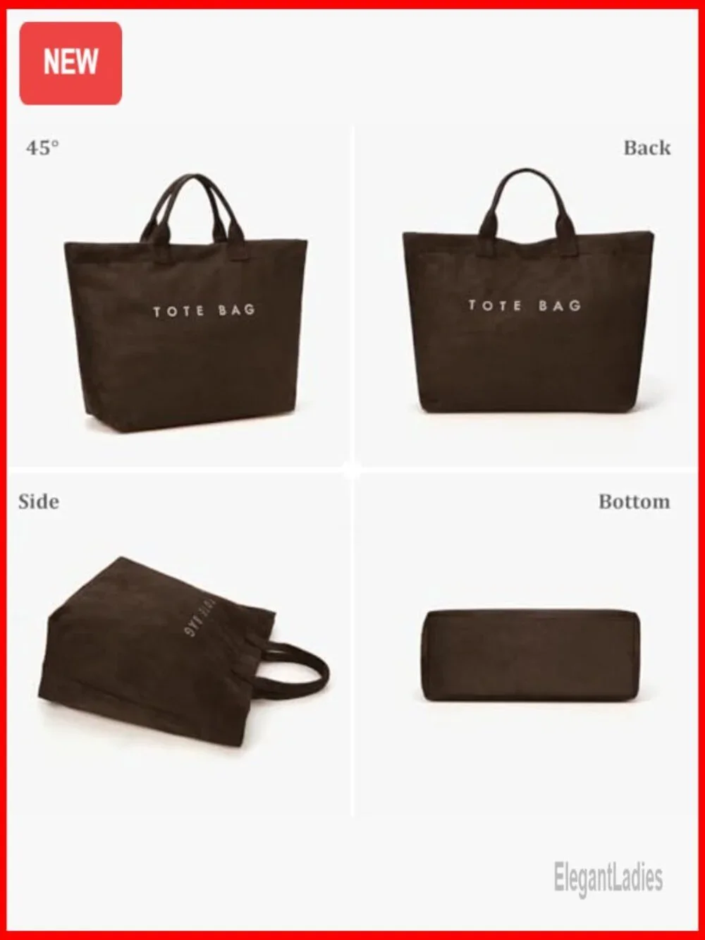 Suede Hobo Tote Bag Minimalist Chic Work Travel Handbag Large Capacity